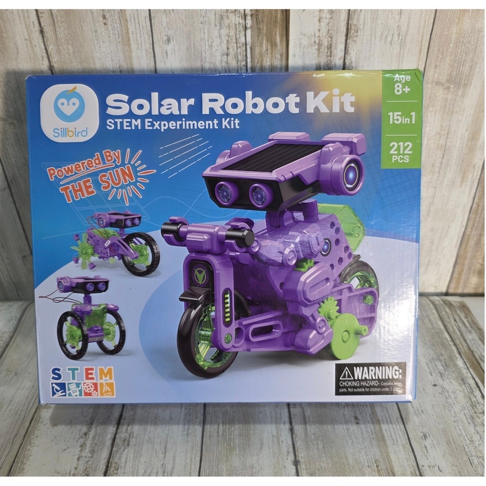 Silbird Solar Robot Kit‎ STEM Experiment 15 in 1 212 Pieces Ages 8+